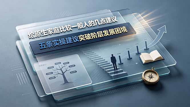 付费文章：给原生家庭比较一般人的几点建议，五条实操建议突破阶层发展困境-藏宝阁