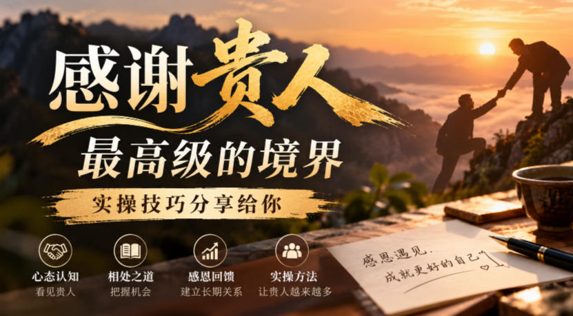 某公众号付费文章：感谢贵人最高级的境界，实操技巧分享给你-藏宝阁
