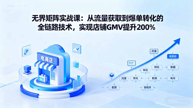 无界矩阵实战课：从流量获取到爆单转化的全链路技术，实现店铺GMV提升200%-藏宝阁