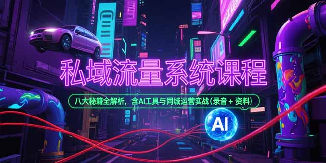 私域流量系统课程，八大秘籍全解析，含AI工具与同城运营实战(录音+资料-藏宝阁
