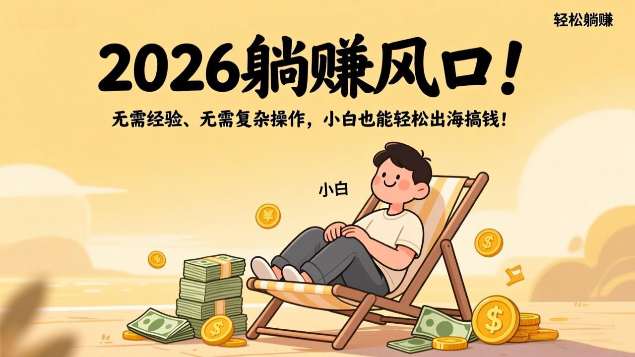 2026躺赚风口！无需经验、无需复杂操作，小白也能轻松出海搞钱！-藏宝阁