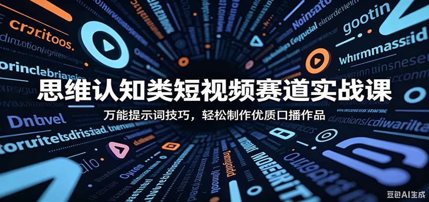 思维认知类短视频赛道实战课：万能提示词技巧，轻松制作优质口播作品-藏宝阁