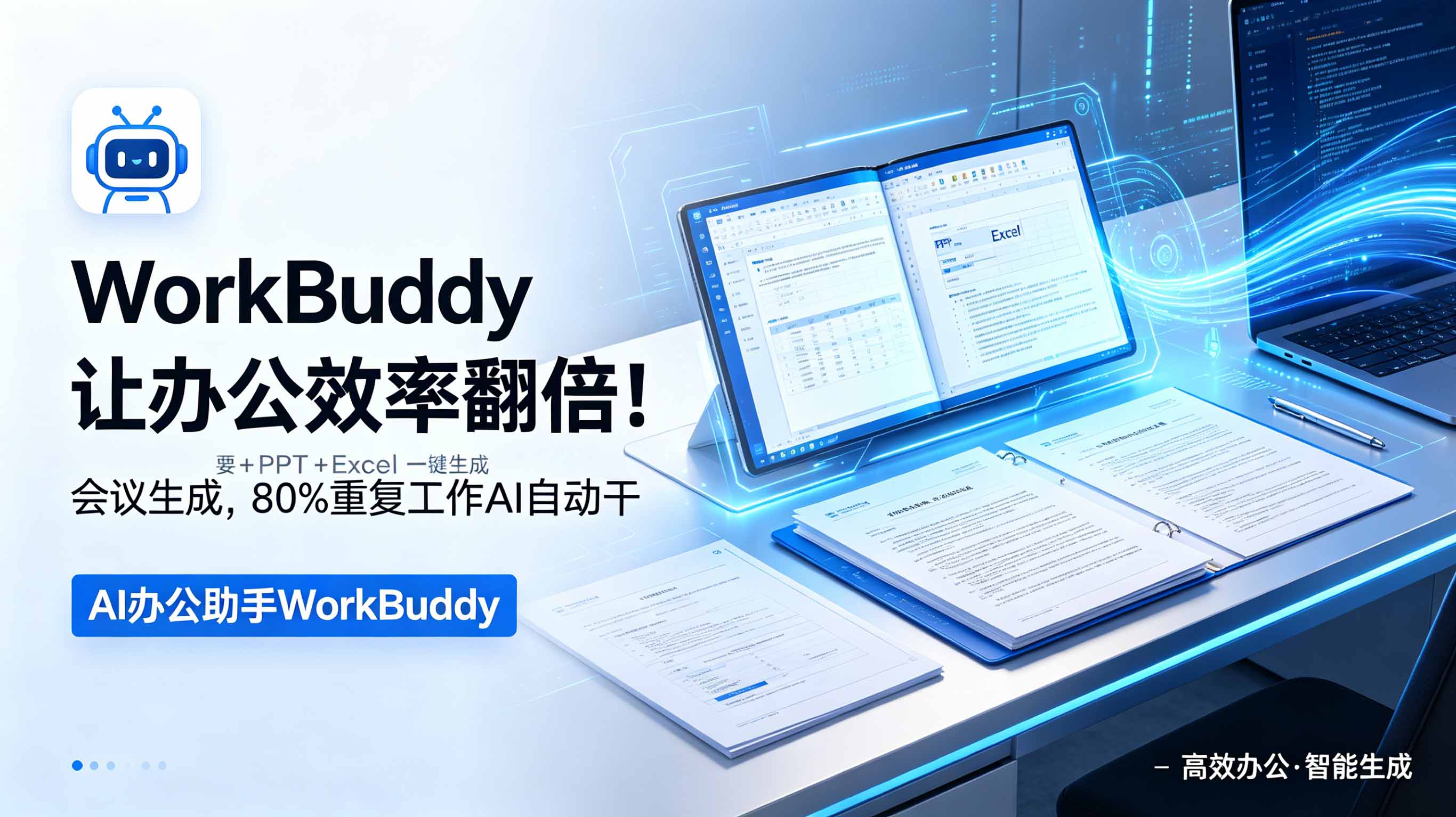 WorkBuddy让办公效率翻倍！会议纪要+PPT+Excel一键生成，80%重复工作AI自动干-藏宝阁