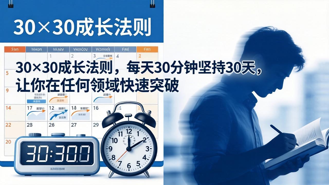 付费文章：30×30成长法则，每天30分钟坚持30天，让你在任何领域快速突破-藏宝阁