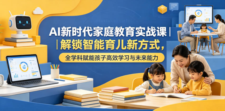 AI新时代家庭教育实战课｜解锁智能育儿新方式，全学科赋能孩子高效学习与未来能力-藏宝阁