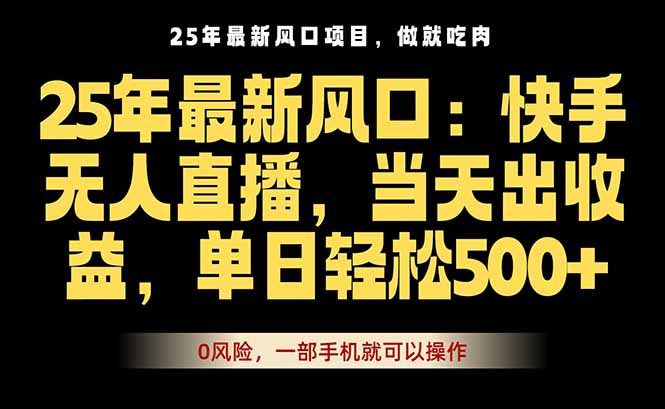 25年最新无人直播玩法，当天秒出单，一部手机就可操作-藏宝阁