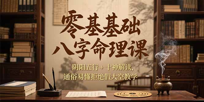 零基础八字命理课，阴阳五行+十神解读，通俗易懂拒绝假大空教学-藏宝阁