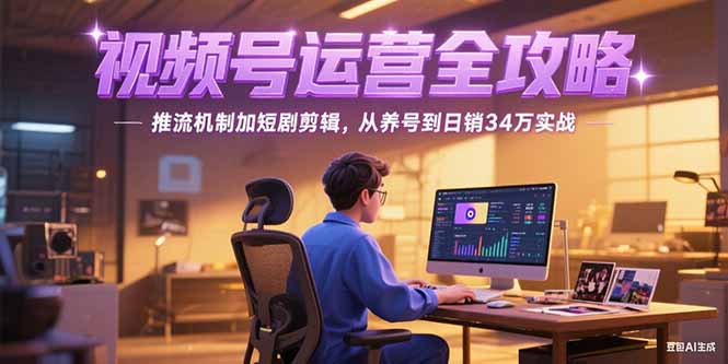 2025视频号运营全攻略，推流机制加短剧剪辑，从养号到日销34万实战-藏宝阁
