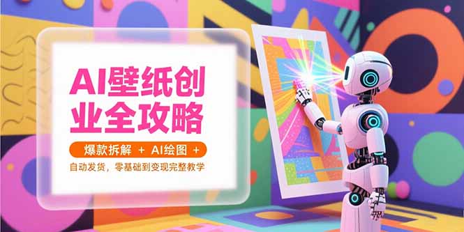 AI壁纸创业全攻略，爆款拆解+AI绘图+自动发货，零基础到变现完整教学-藏宝阁