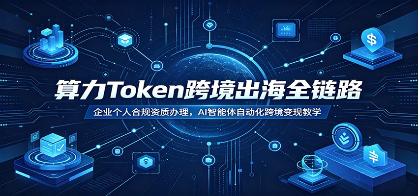 算力Token跨境出海全链路：企业个人合规资质办理，AI智能体自动化跨境变现教学-藏宝阁