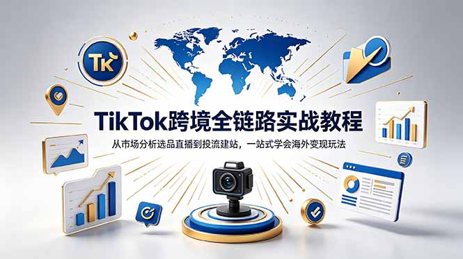 TikTok+独立站跨境基础全套教程，拆解平台盈利逻辑，新手从零跑通变现全流程-藏宝阁