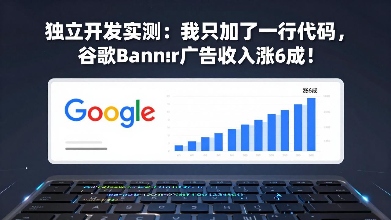 付费文章：独立开发实测：我只加了一行代码，谷歌Banner广告收入涨6成！-藏宝阁