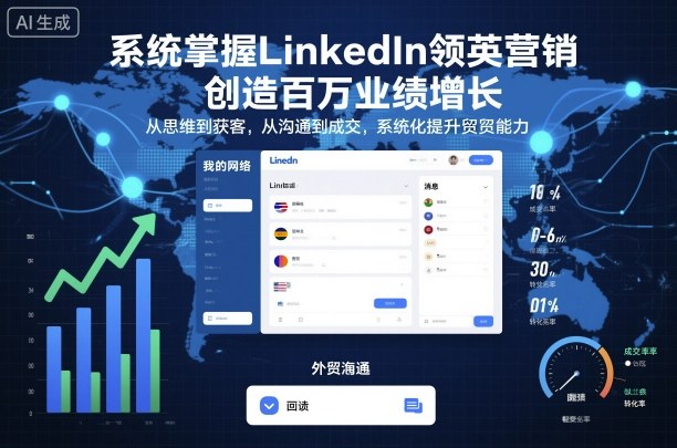 系统掌握LinkedIn领英营销，创造百万业绩增长，从思维到获客，从沟通到成交，系统化提升外贸能力-藏宝阁