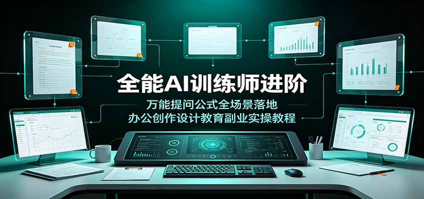 全能AI训练师进阶：万能提问公式全场景落地，办公创作设计教育副业实操教程-藏宝阁