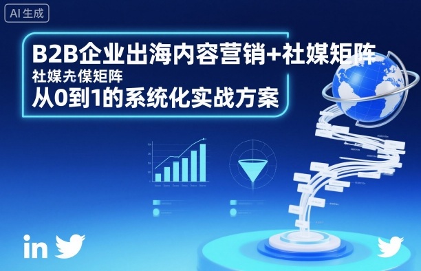 B2B企业出海内容营销+社媒矩阵，从0到1的系统化实战方案-藏宝阁