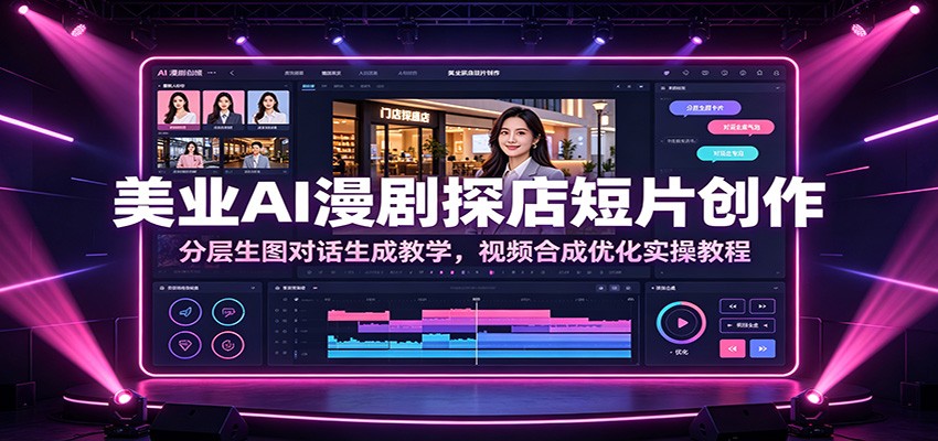 美业AI漫剧探店短片创作：分层生图对话生成教学，视频合成优化实操教程-藏宝阁