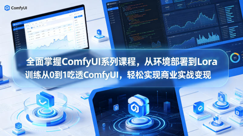 全面掌握ComfyUI系列课程，从环境部署到Lora训练从0到1吃透ComfyUI，轻松实现商业实战变现-藏宝阁