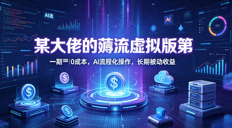某大佬的薅流虚拟版第一期丨0成本，AI流程化操作，长期被动收益-藏宝阁