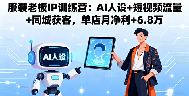服装老板IP训练营：AI人设+短视频流量+同城获客，单店月净利+6.8万-藏宝阁