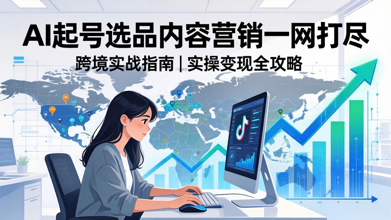 2026 TikTok 跨境AI实操：从零基础到变现全流程，AI起号选品内容营销一网打尽-藏宝阁