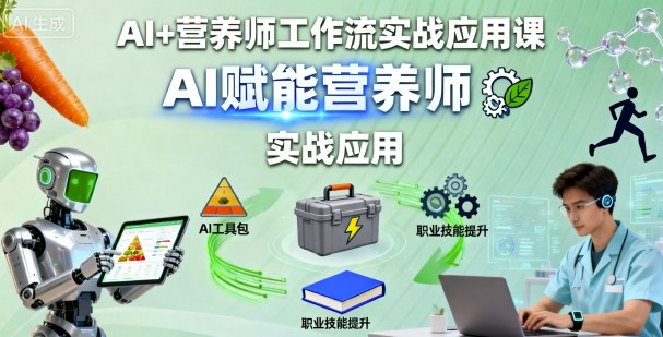AI+营养师工作流实战应用课，AI赋能营养师-藏宝阁
