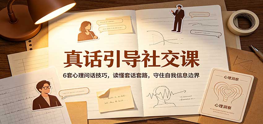真话引导社交课：6套心理问话技巧，读懂套话套路，守住自我信息边界-藏宝阁