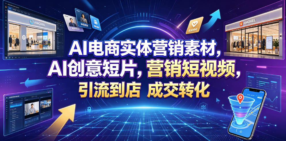 AI电商实体营销素材，AI创意短片，高效打造营销短视频，轻松引流到店，稳定提升门店客流与成交转化-藏宝阁