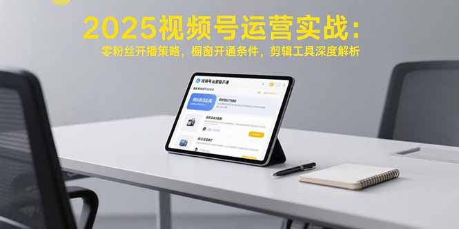 2025视频号运营实战：零粉丝开播策略，橱窗开通条件，剪辑工具深度解析-藏宝阁