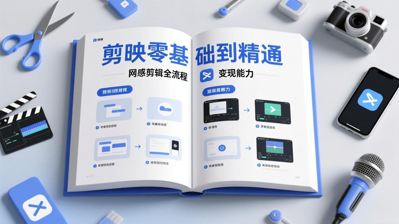 剪映零基础也能快速上手，从入门到精通掌握网感剪辑全流程，掌握能直接变现的剪辑能力-藏宝阁