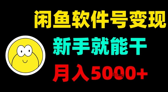 闲鱼软件号变现，新手就能干，月入5k+-藏宝阁