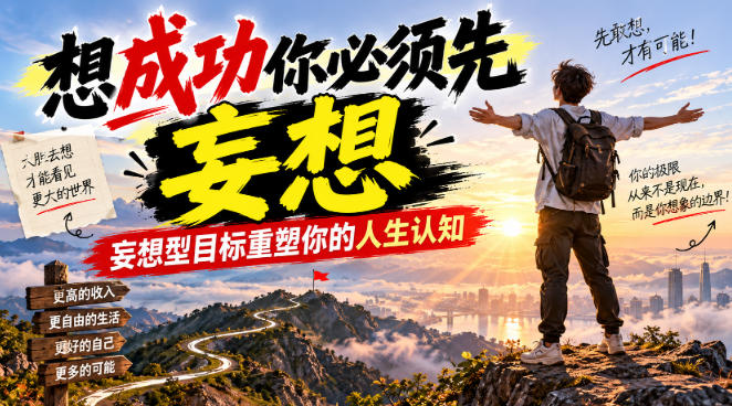 付费文章：想成功你必须先妄想，妄想型目标重塑你的人生认知-藏宝阁