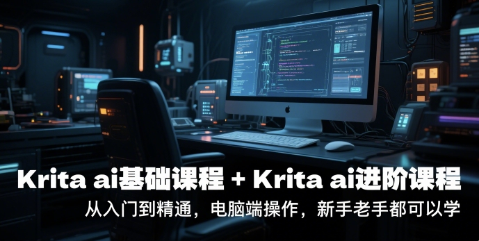 krita ai基础课程+Krita ai进阶课程，从入门到精通，电脑端操作，新手老手都可以学-藏宝阁