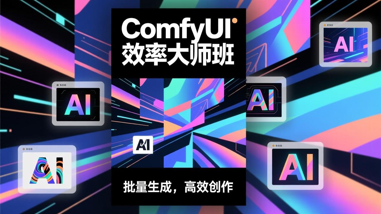 ComfyUI效率大师班：工作流搭建，批量生成，将个人AI出图效率提升5-10倍，月接单收入1-3万-藏宝阁