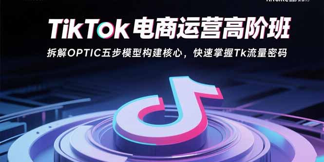 TikTok电商运营高阶班：拆解OPTIC五步模型构建核心，快速掌握Tk流量密码-藏宝阁