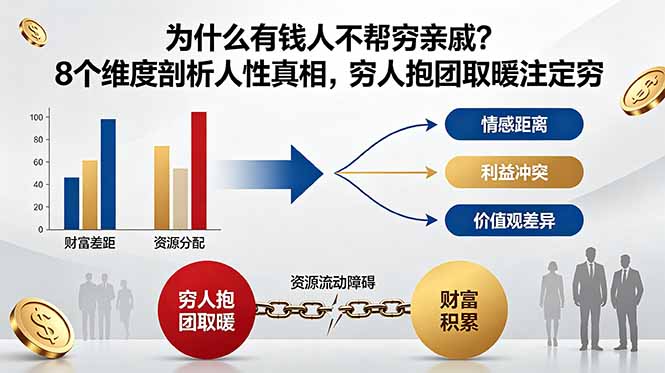 付费文章：为什么有钱人不帮穷亲戚？8个维度剖析人性真相，穷人抱团取暖注定穷-藏宝阁