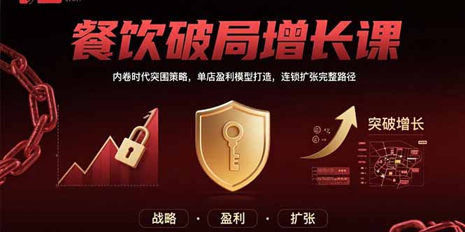 餐饮破局增长课：内卷时代突围策略，单店盈利模型打造，连锁扩张完整路径-藏宝阁