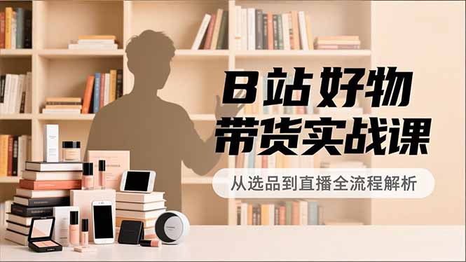 B站好物带货实战课，账号定位、选品拍摄、运营变现，全流程教学，实现UP主月入过万-藏宝阁