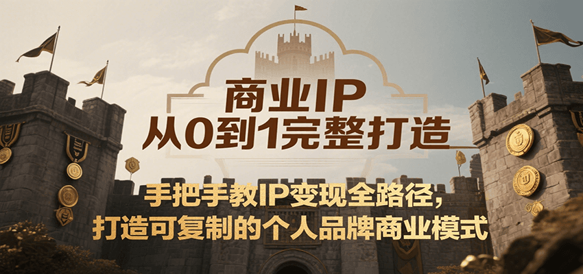 商业IP从0到1完整打造，手把手教IP变现全路径，打造可复制的个人品牌商业模式-藏宝阁