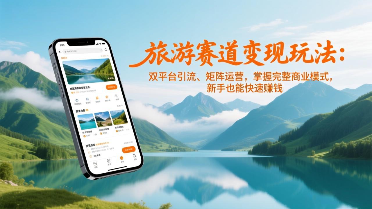 旅游赛道变现玩法：双平台引流、矩阵运营，掌握完整商业模式，新手也能快速赚钱-藏宝阁