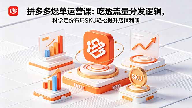 拼多多爆单运营实战课：吃透流量分发逻辑，科学定价布局SKU轻松提升店铺利润-藏宝阁