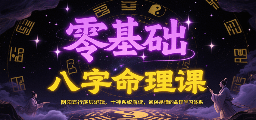 零基础八字命理课：阴阳五行底层逻辑，十神系统解读，通俗易懂的命理学习体系-藏宝阁