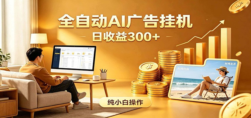 AI风口项目，全程解放双手，后台自动运行赚取收益，每天稳定收益300+-藏宝阁