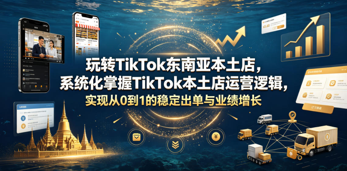 玩转TikTok东南亚本土店，系统化掌握TikTok本土店运营逻辑，实现从0到1的稳定出单与业绩增长-藏宝阁