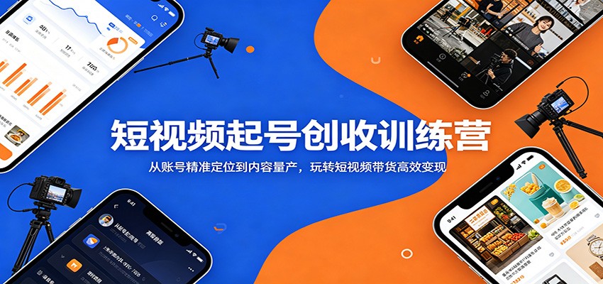 短视频起号创收训练营：从账号精准定位到内容量产，玩转短视频带货高效变现-藏宝阁