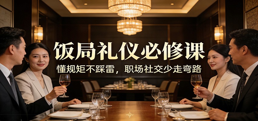 公众号收费文章：《饭局礼仪必修课：懂规矩不踩雷，职场社交少走弯路》-藏宝阁