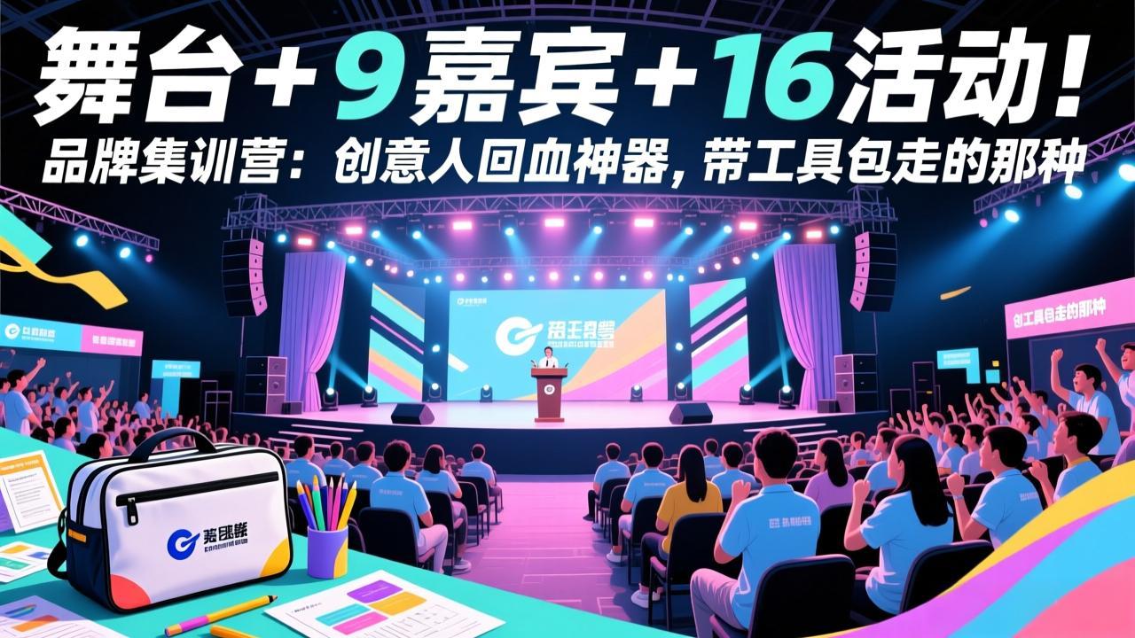 舞台 + 9 嘉宾 + 16 活动！品牌集训营：创意人回血神器，带工具包走的那种-藏宝阁
