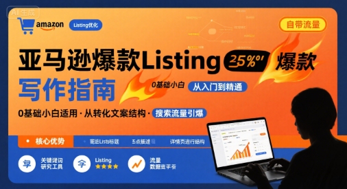 亚马逊爆款Listing写作方法，亚马逊0基础小白也能写爆款自带流量的Listing-藏宝阁