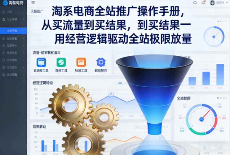 淘系电商全站推广操作手册，从买流量到买结果一用经营逻辑驱动全站极限放量-藏宝阁