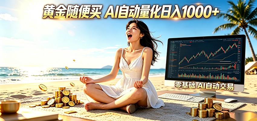 黄金随便买？AI自动外汇量化交易 在家当皇帝 日入1000+-藏宝阁