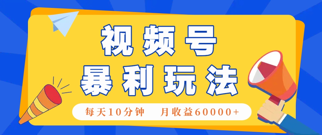 视频号AI赚钱法，每天只需10分钟，月入6万+！(超详细拆解)-藏宝阁